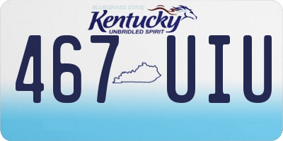 KY license plate 467UIU