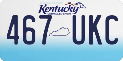 KY license plate 467UKC