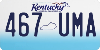 KY license plate 467UMA