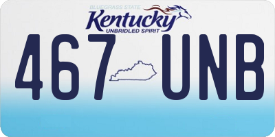 KY license plate 467UNB