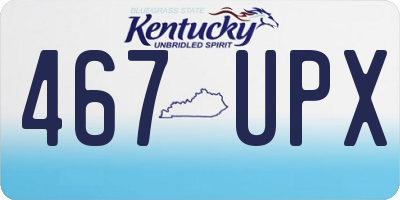 KY license plate 467UPX