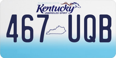 KY license plate 467UQB