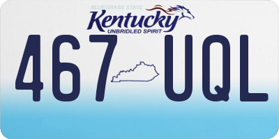 KY license plate 467UQL