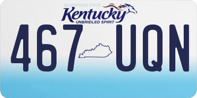 KY license plate 467UQN