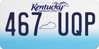 KY license plate 467UQP