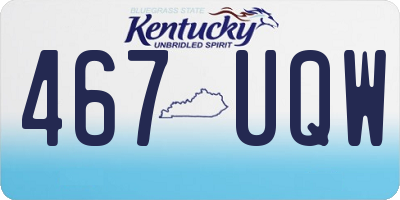KY license plate 467UQW