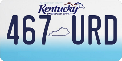 KY license plate 467URD