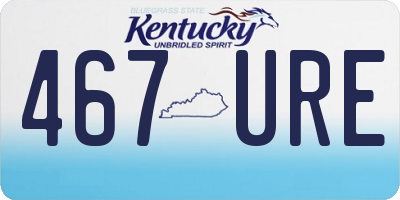 KY license plate 467URE