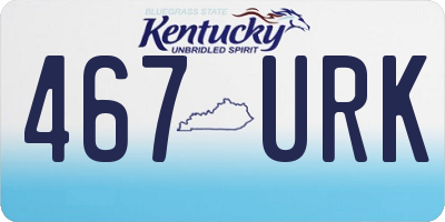 KY license plate 467URK