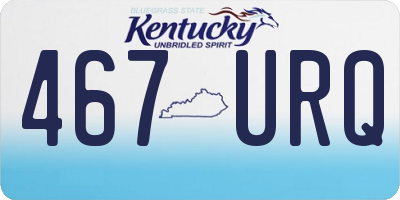 KY license plate 467URQ