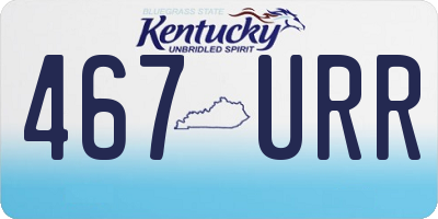 KY license plate 467URR