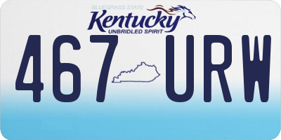 KY license plate 467URW