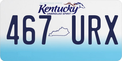 KY license plate 467URX