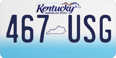 KY license plate 467USG