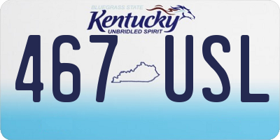 KY license plate 467USL