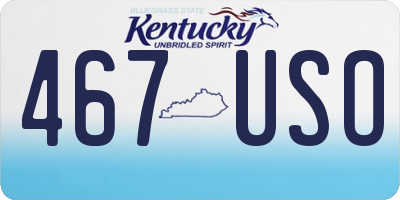 KY license plate 467USO