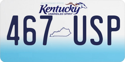KY license plate 467USP