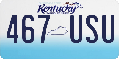 KY license plate 467USU