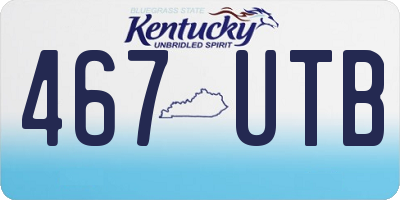 KY license plate 467UTB