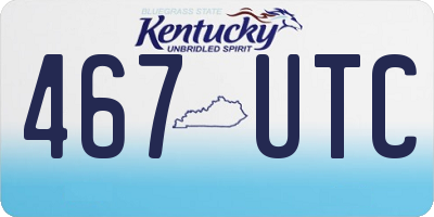 KY license plate 467UTC