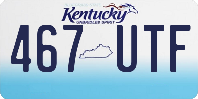 KY license plate 467UTF