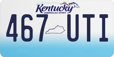 KY license plate 467UTI