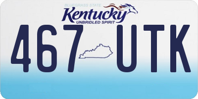 KY license plate 467UTK