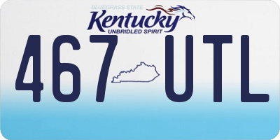 KY license plate 467UTL