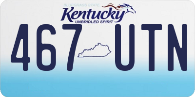 KY license plate 467UTN