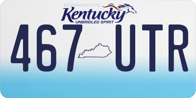 KY license plate 467UTR