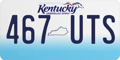 KY license plate 467UTS
