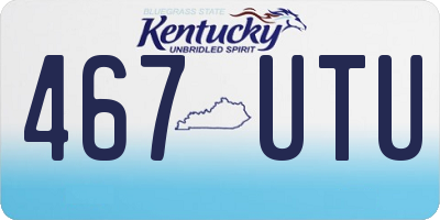 KY license plate 467UTU