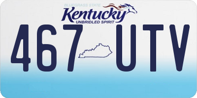 KY license plate 467UTV
