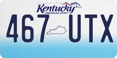 KY license plate 467UTX