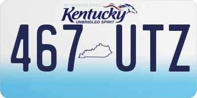 KY license plate 467UTZ