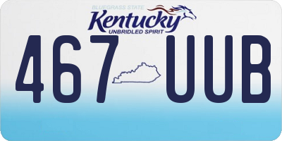 KY license plate 467UUB