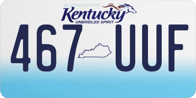 KY license plate 467UUF