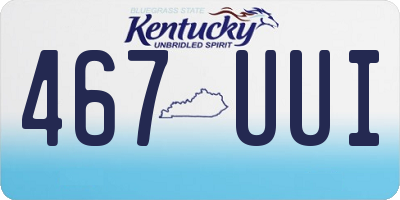KY license plate 467UUI