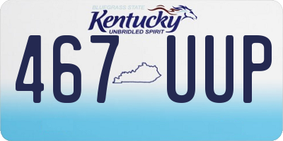 KY license plate 467UUP