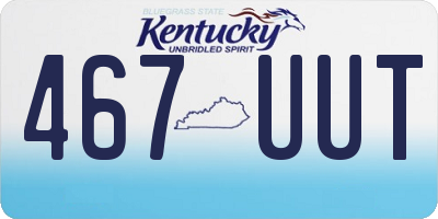 KY license plate 467UUT