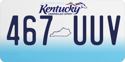 KY license plate 467UUV