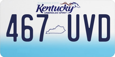 KY license plate 467UVD