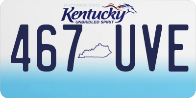 KY license plate 467UVE