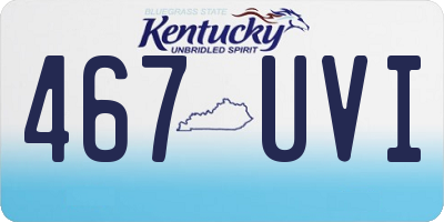 KY license plate 467UVI