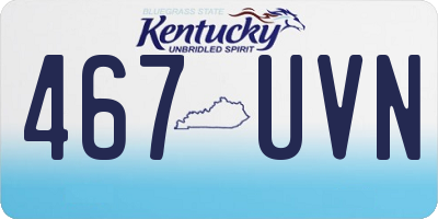 KY license plate 467UVN
