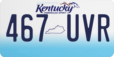 KY license plate 467UVR