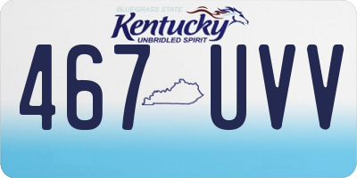 KY license plate 467UVV