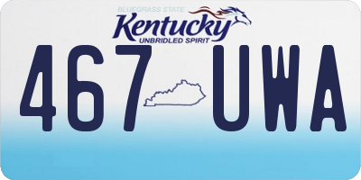 KY license plate 467UWA