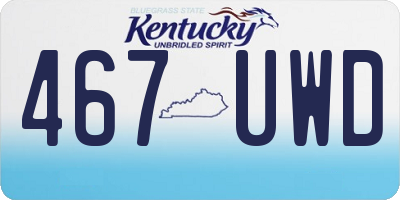 KY license plate 467UWD
