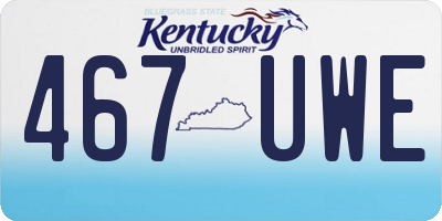 KY license plate 467UWE